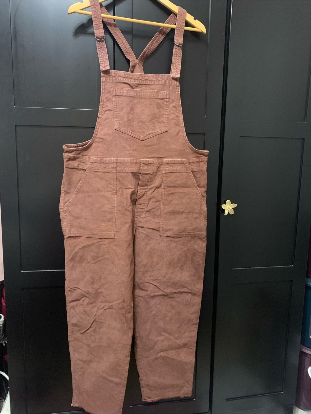 aerie Brown corderoy Overall large Cottagecore comfy cute